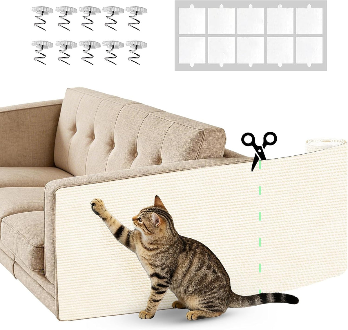 78.7" X 15.8" Cat Scratch Furniture Protector