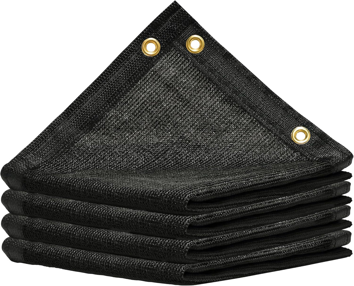 Shademart 90% Shade Cloth, Black 6' X 10' Outdoor Dog Shade Tarp, Shade Cover with Upgrade Grommets and Zip Ties, Sunblock Net for Garden Carport Chicken Coop Dog, We Custom Size