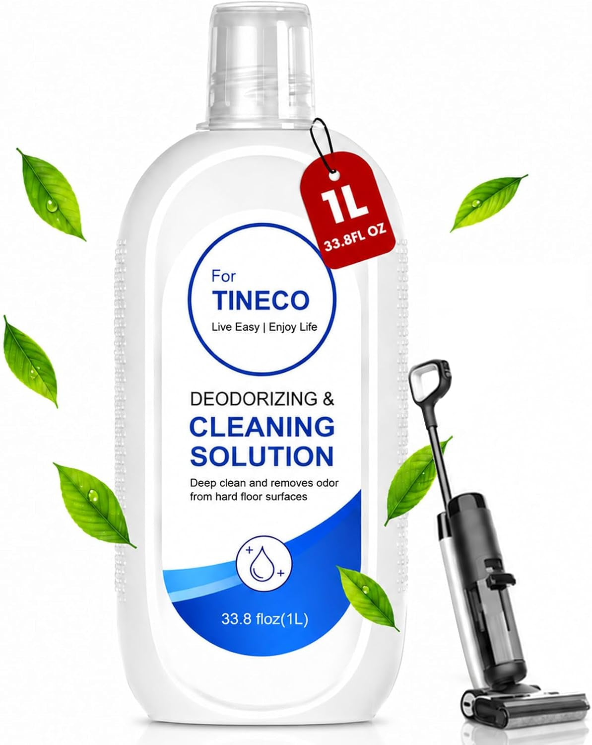 1L (33.8 OZ) Floor Cleaning Solution Compatible with Tineco Wet/Dry Vacuum