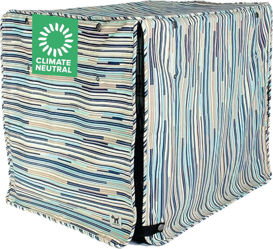 Molly Mutt I Don'T like Mondays Dog Crate Cover, 100% Cotton Canvas Cover with 2 Roll-Up Panels, Ideal for Dog or Cat Crate, Durable, Washable, and Free of Harmful Chemicals, 30" X 19" X 21"