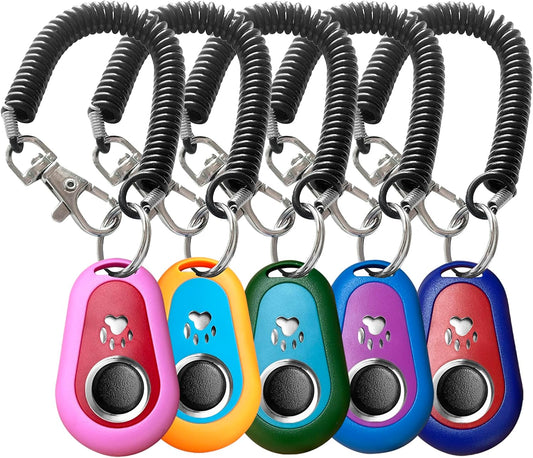 Pet Training Clicker with Strap for Dogs/Cats/Horses/Birds or Other Animals - Clickers for Training (5 Colors)