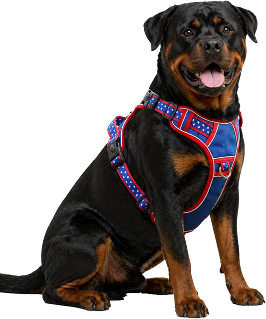 XXL Giant Dog Harness, Maximum Control Heavy Duty Training Gear, No Pull Big Doggy Vest with Neck Buckle, Breathable Padded Straps & Strong Handle for Puppy Rottweiler, Great Dane (Xx-Large)