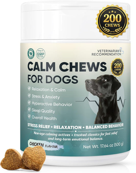 Calming Chews for Dogs 200Ct-Dog Calming Chews for Stress & Anxiety Relief