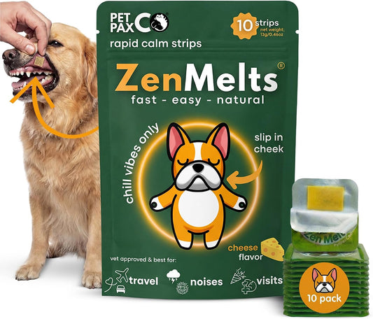 Calming Chews for Dogs Alternative, Calming Strips with Melatonin, 10 Pack