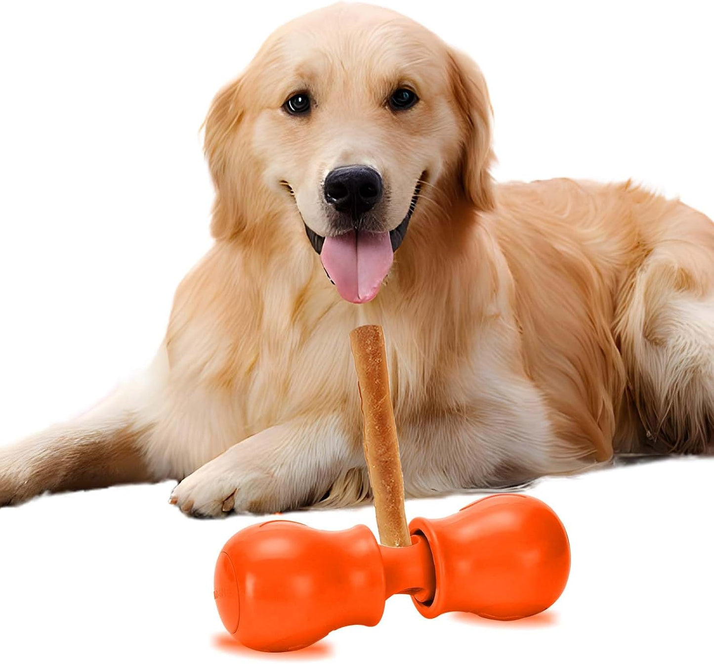 Bully Stick Holder - Improved Dog Treat Chew Holder,Fits Various Bully Sticks,Durable Safety Hold Device to Prevent Swallowed Ends and Choking. (Small, Bone)