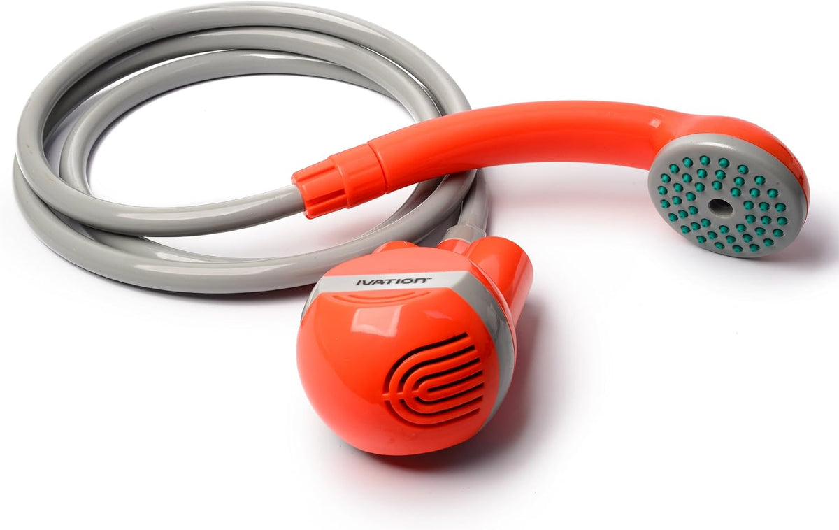Ivation Portable Outdoor Shower, Battery Powered, Water Pump, Rechargeable