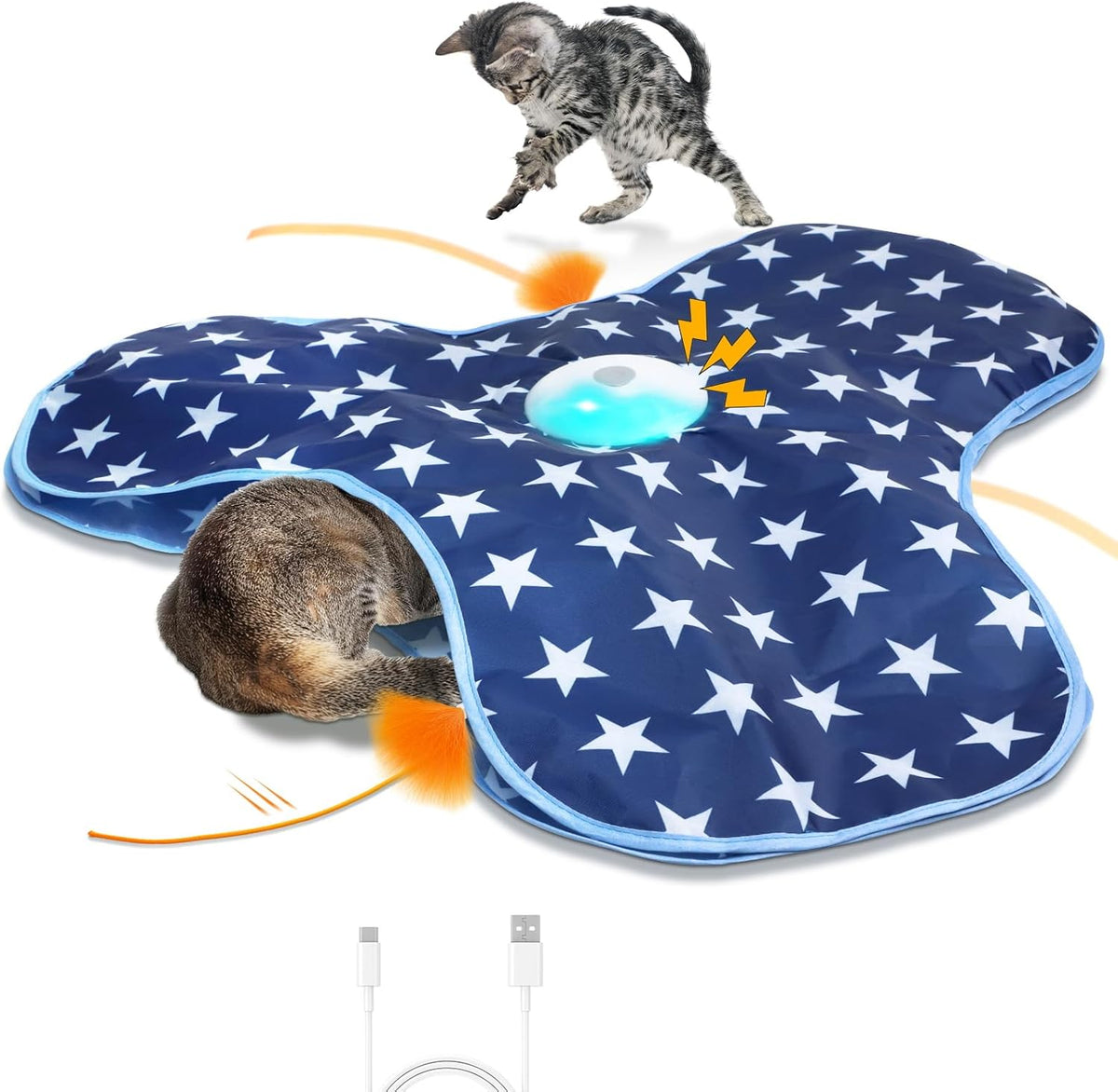 Interactive Cat Toy Rechargeable, Cat Exercise Toys for Indoor Cats