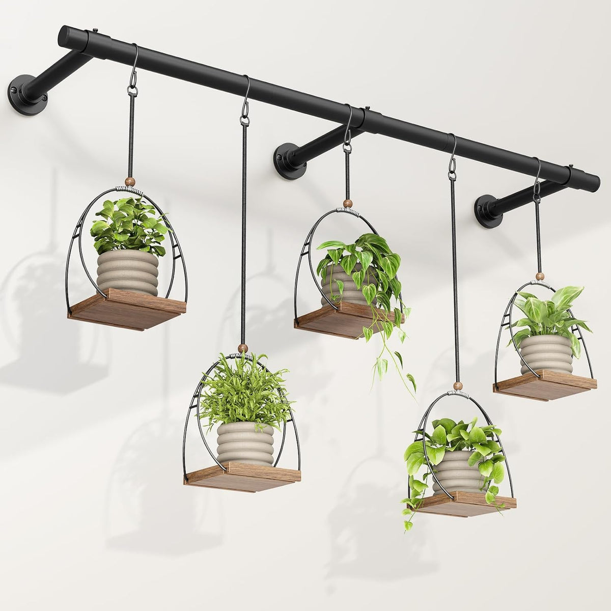 Window Plant Hanger Indoor, 80 Inch Heavy Duty Plant Hanging Rod