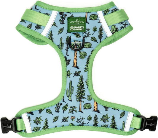 Lucy & Co. X Parks Project Feel the Earth Breath No-Pull Dog Harness, Adjustable Front Clip Harness with Comfort Padding, X-Small