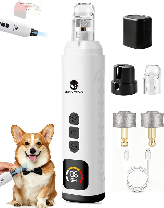 2026 New Quiet Dog Nail Grinder,6-Speed,11000 RPM Max,40Db Ultra-Quiet