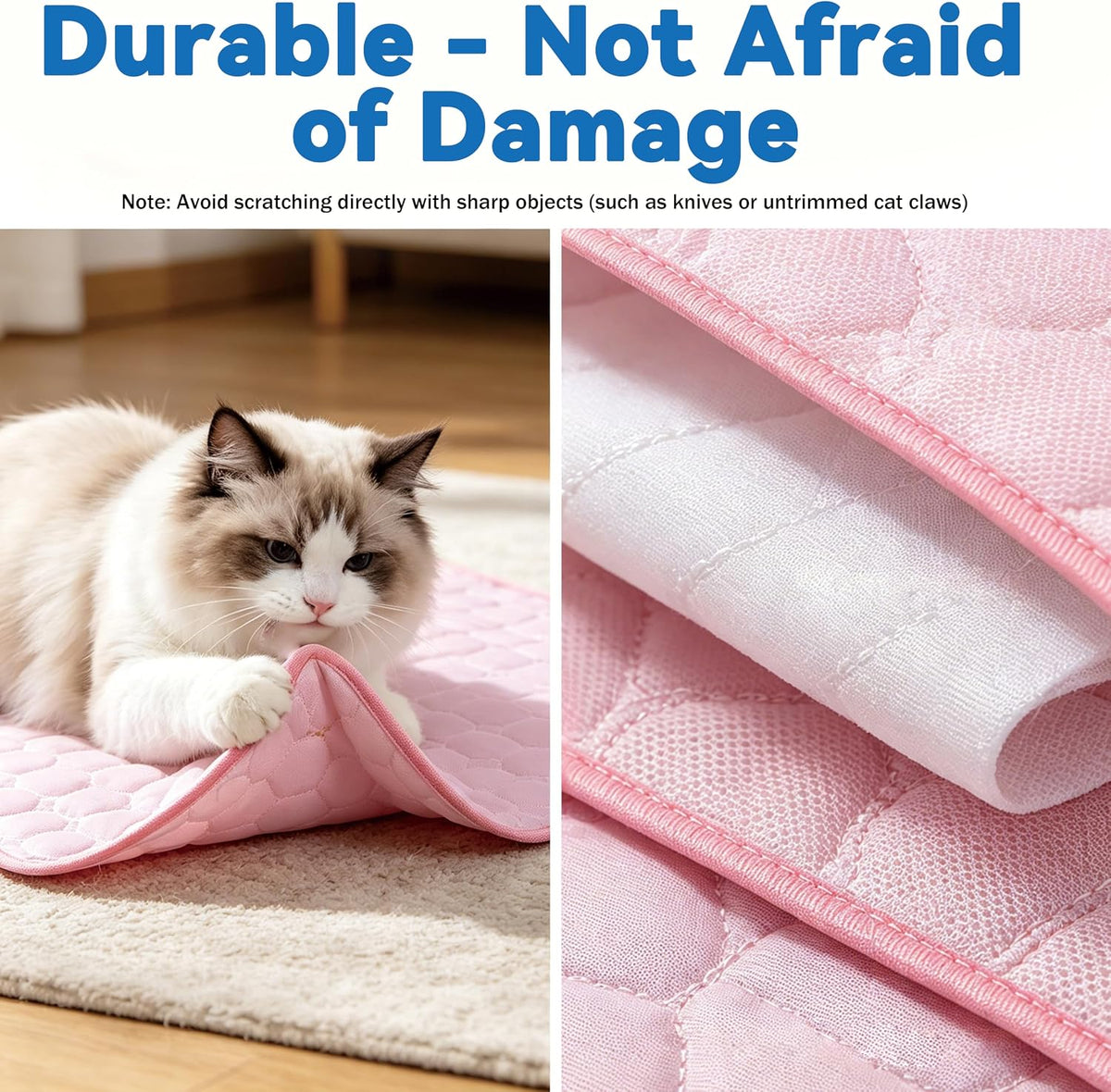 Cooling Mat for Dogs, 29" X 39" Thick & Reversible Cat Cooling Mat, for Large Pets, Breathable Summer Ice Silk Cooling Pad Portable Washable Kennel Mat in Outdoor Summer, Car, Home