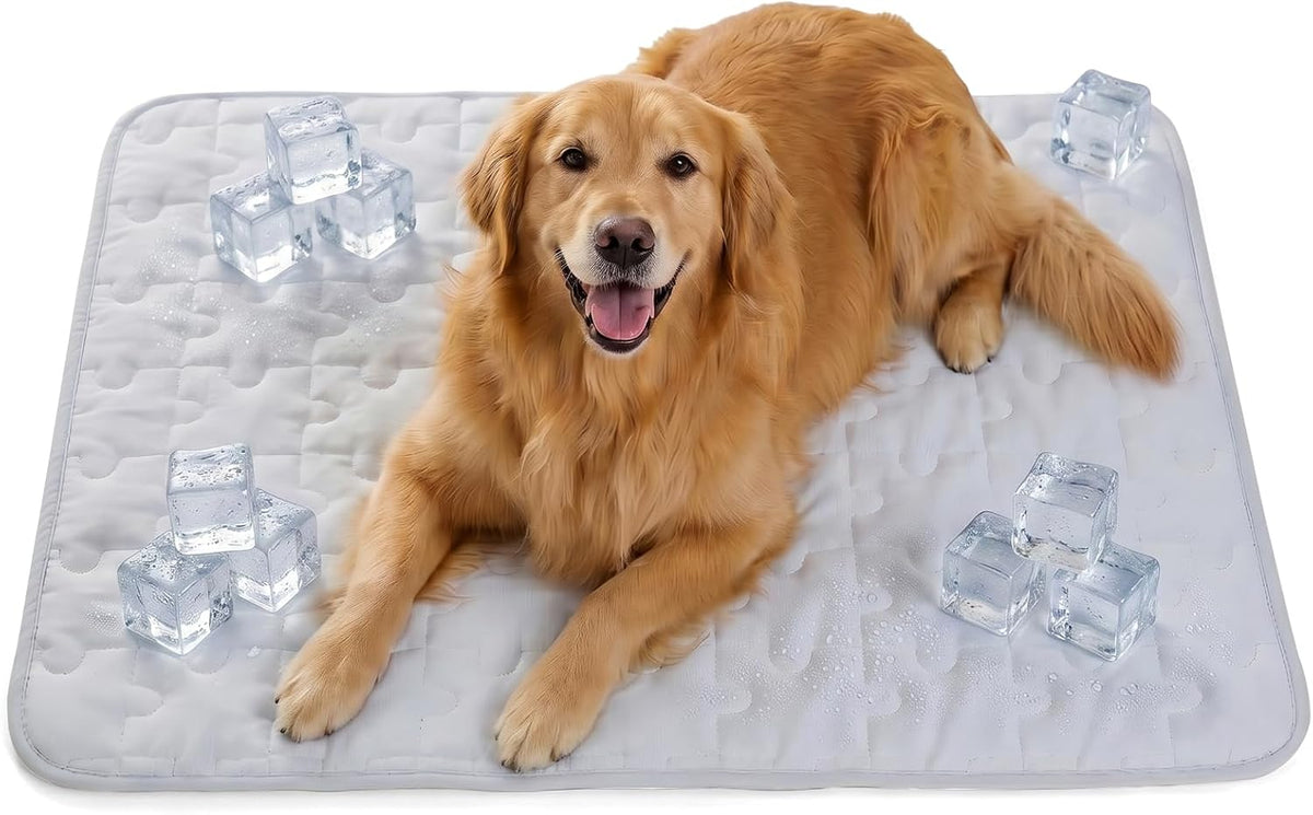 Cooling Dog Mat X-Large, Breathable 3D Mesh No-Gel Pad, Gray