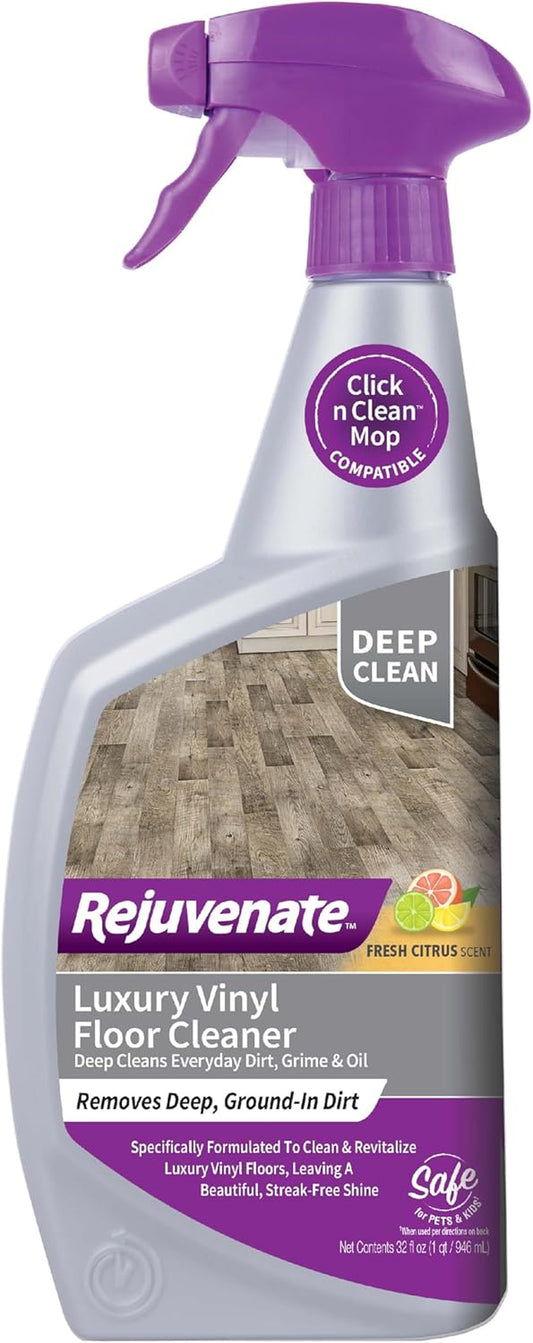 Rejuvenate Luxury Vinyl Floor Cleaner, Fresh Citrus Scent, 32 Oz