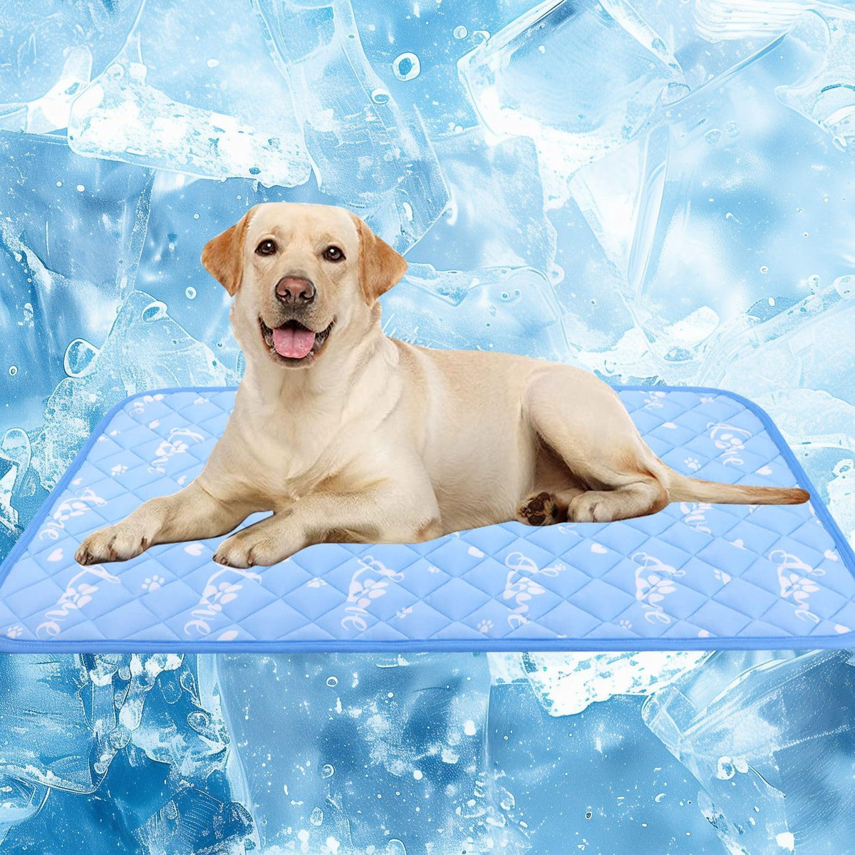 Dog Cooling Mat 48"X28" - Cool-Chill Cool Fiber,Double-Sided Cooling & Warm