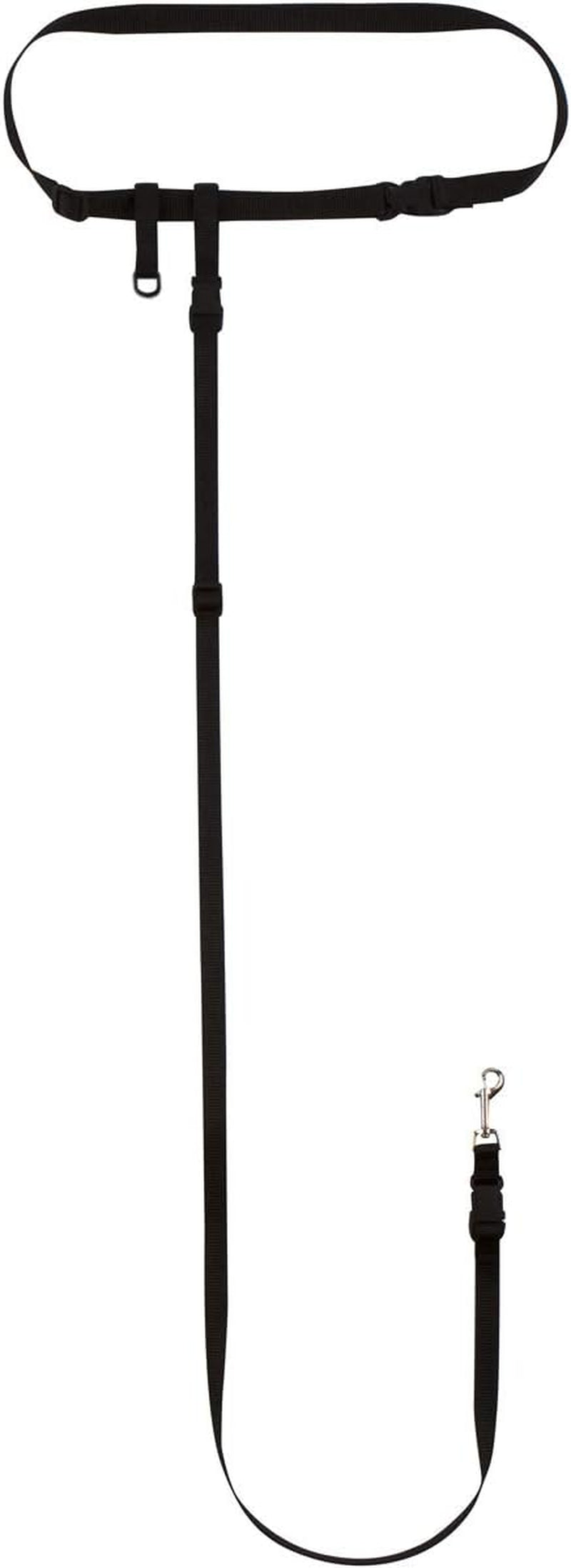 The Buddy System - Hands Free Dog Leash - Small Dog, Large Belt, Black