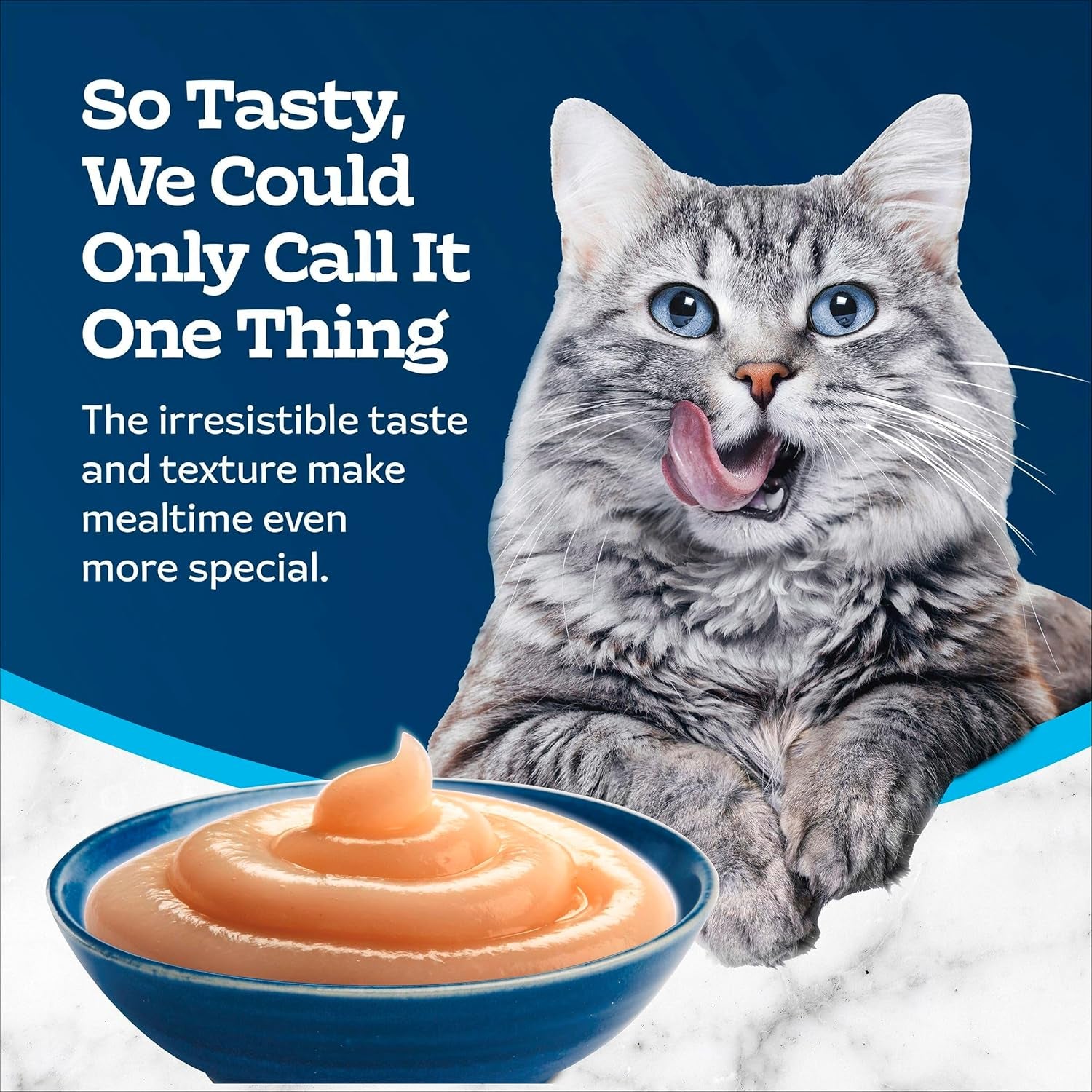 Blue Buffalo Tastefuls Purées Natural Cat Food Complement with 5 Ingredients, Chicken, Tuna, Beef, 3-Oz Resealable Pouches, 12-Ct Variety Pack