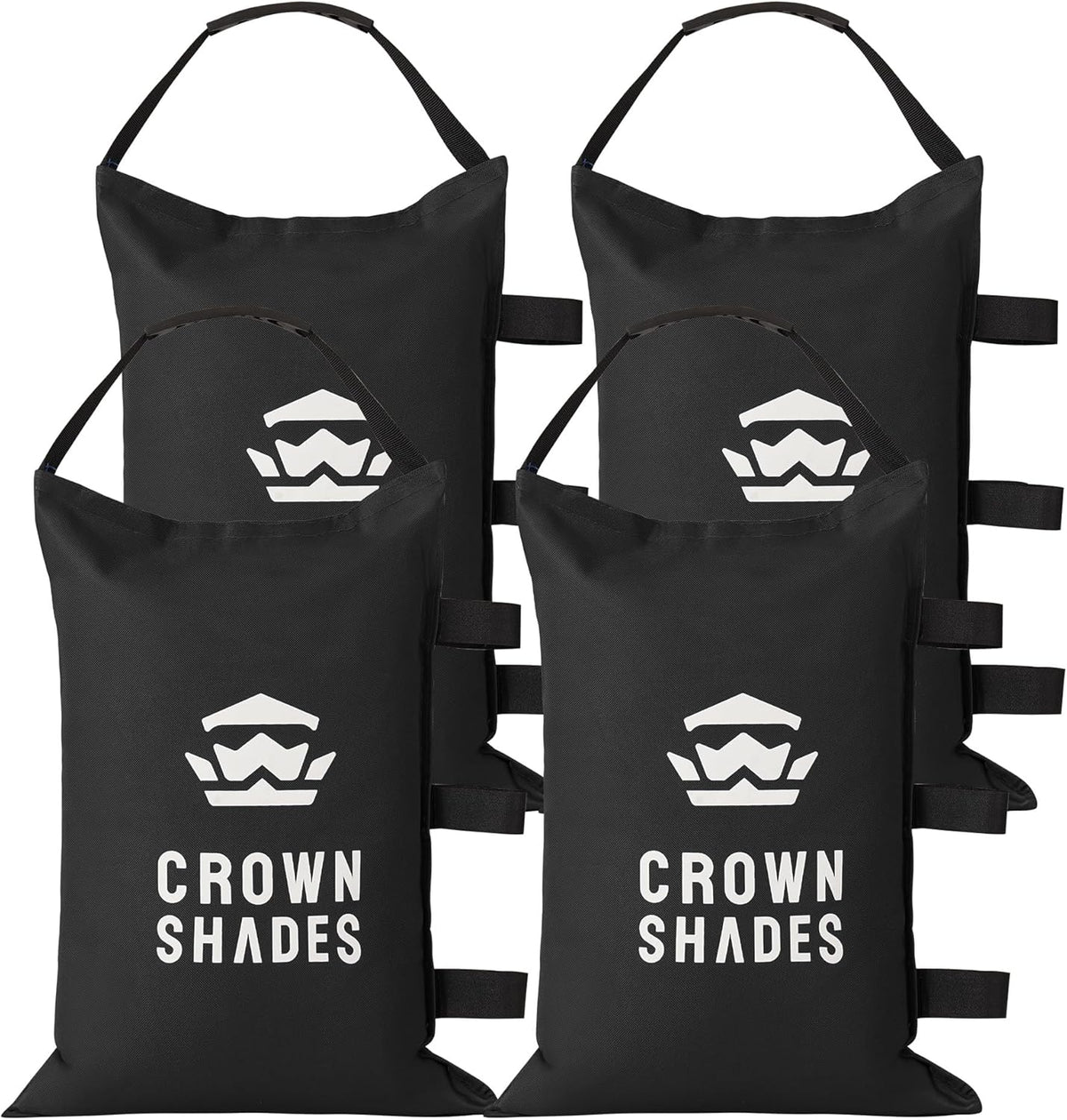 CROWN SHADES Sand Bags for Canopy Legs, 120 LBS, Black (Unfilled)