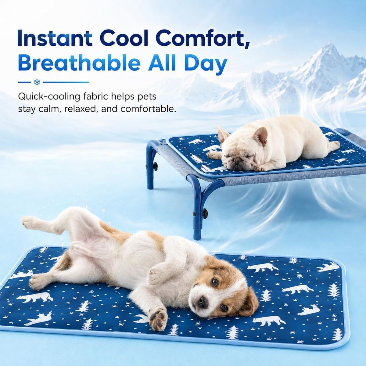 Dog Cooling Mat Gel for Indoor & Outdoor, Waterproof Non-Toxic Cooling Pad