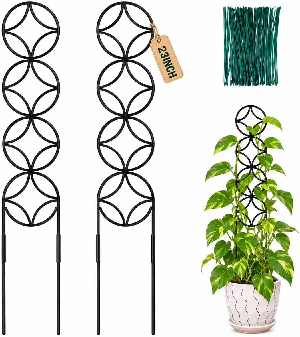 24Inch Plant Trellis for Climbing Plants,Metal Plant Trellis Indoor