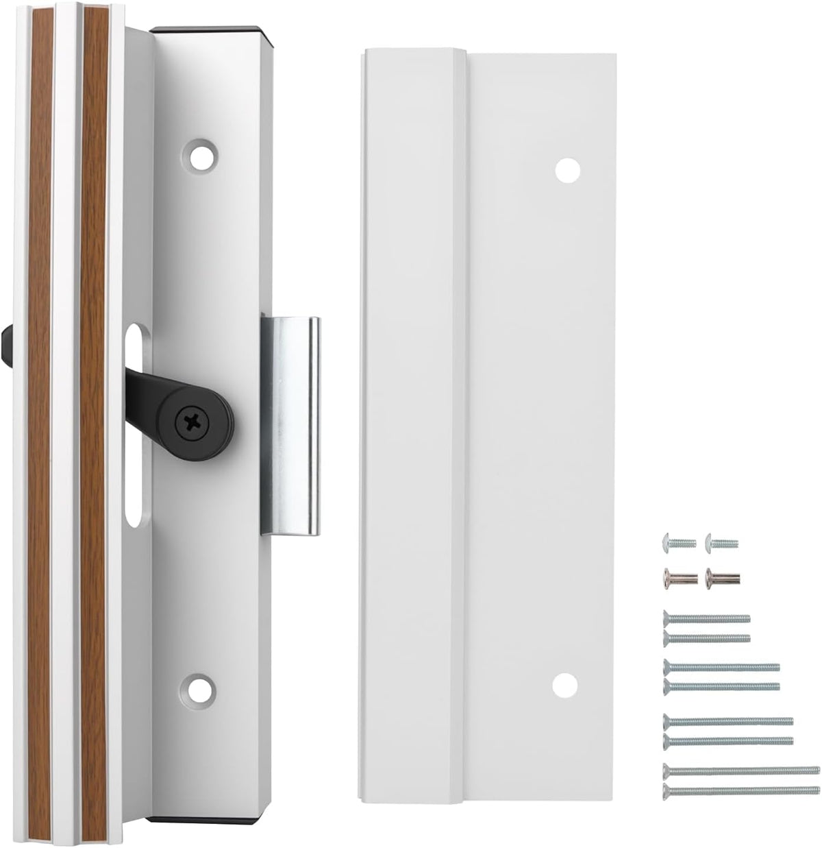 Baomain 4-15/16" Surface Mount Sliding Patio Door Handle Set White
