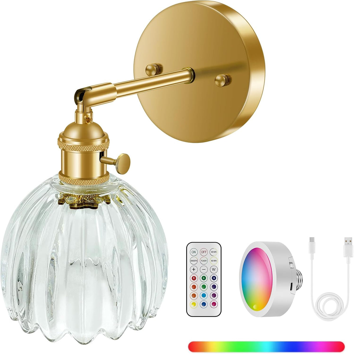 Vintage Battery Operated Wall Sconce Wireless Sconces