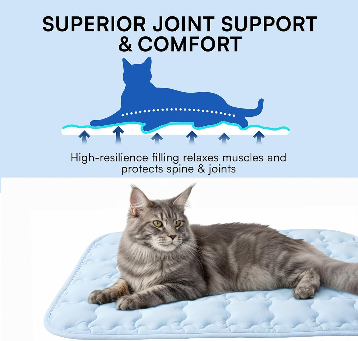 LINENLUX Dog Cooling Mat, Self Cooling Non-Slip Breathable Pad Q-Max > 0.5