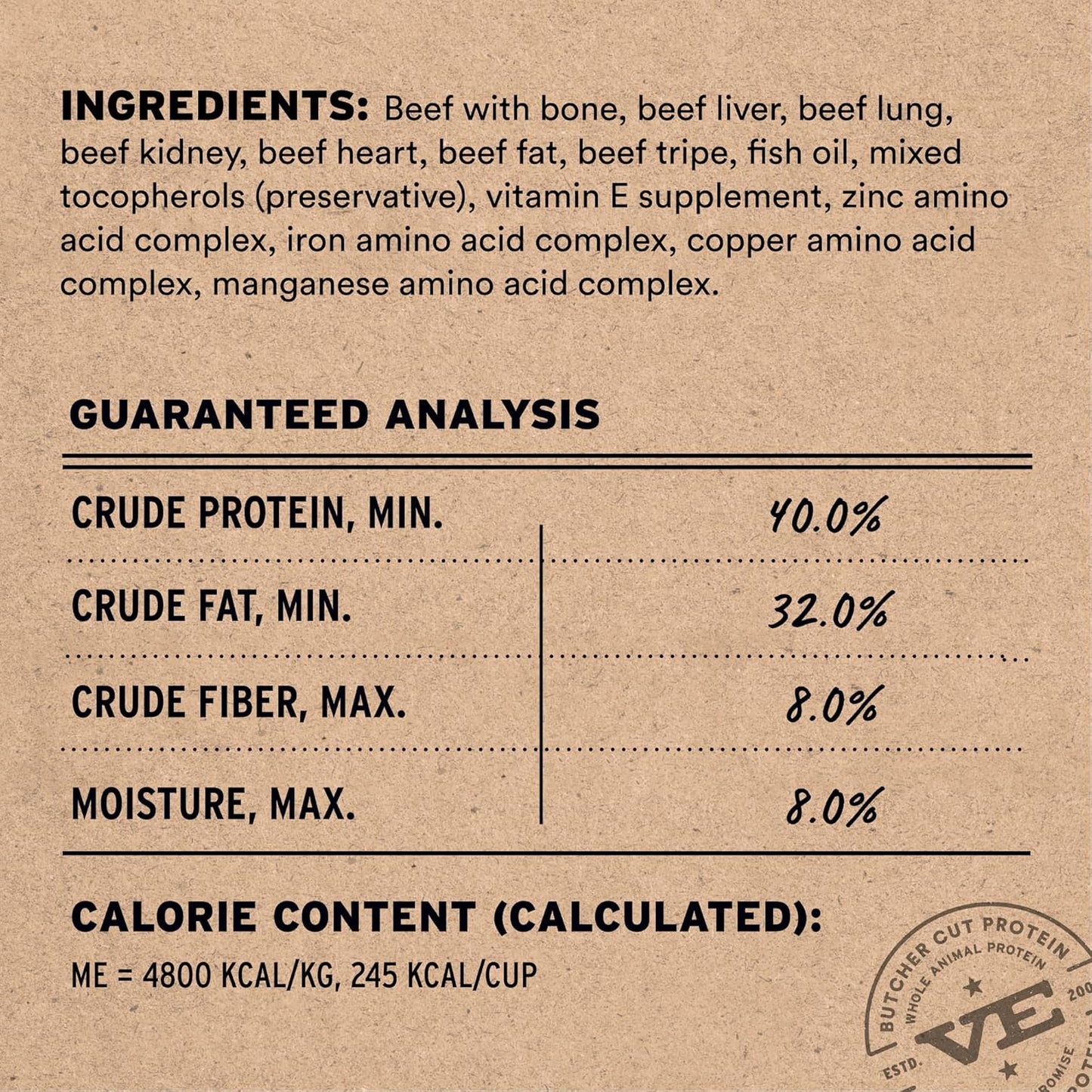 Vital Essentials Freeze Dried Dog Food, Raw Beef Crunchy Mini Nibs | Complete Meal or Topper | 96% Beef, Organs & Bone | Limited Ingredient, High Protein, Grain Free Dry Dog Food | 14 Oz Bag