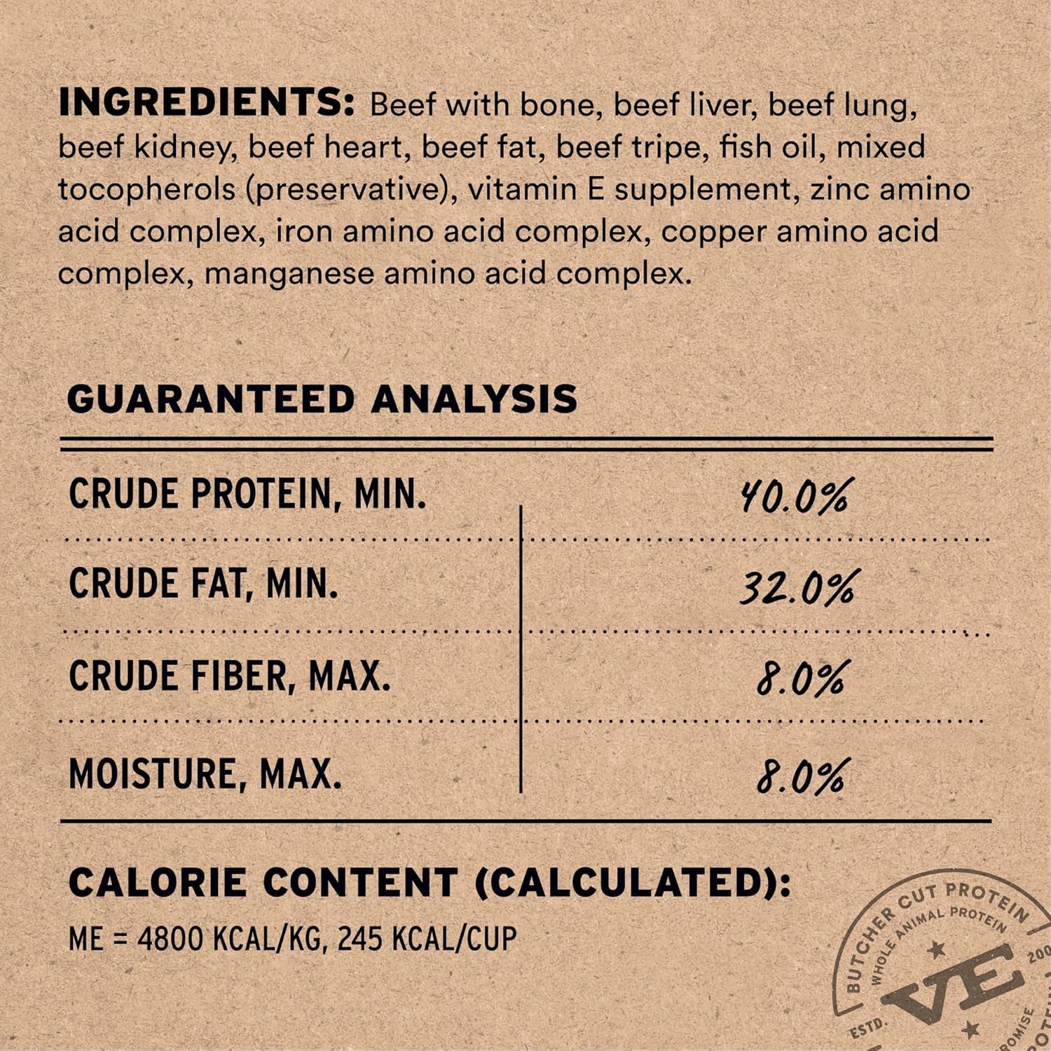 Vital Essentials Freeze Dried Dog Food, Raw Beef Crunchy Mini Nibs | Complete Meal or Topper | 96% Beef, Organs & Bone | Limited Ingredient, High Protein, Grain Free Dry Dog Food | 14 Oz Bag