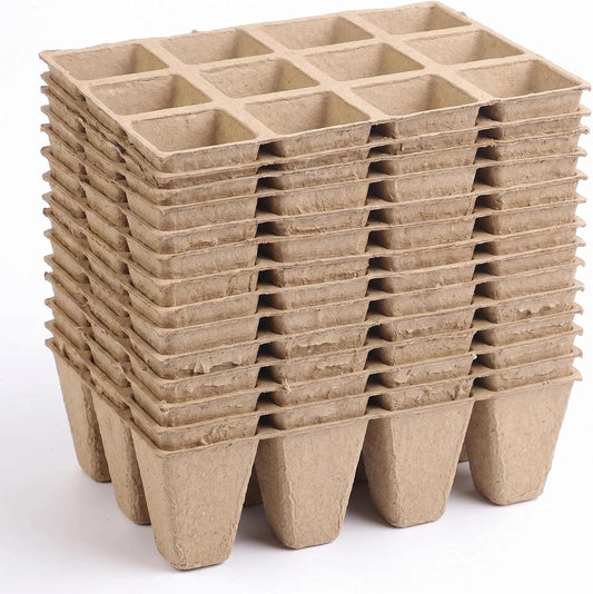 240 Cells Seed Starter Tray: Biodegradable Peat Pots – 20 Pack Plant Starter Kit with Seedling Trays for Indoor Outdoor Vegetable Herb Flower Germination – Reusable Sprouting Kit for Microgreens