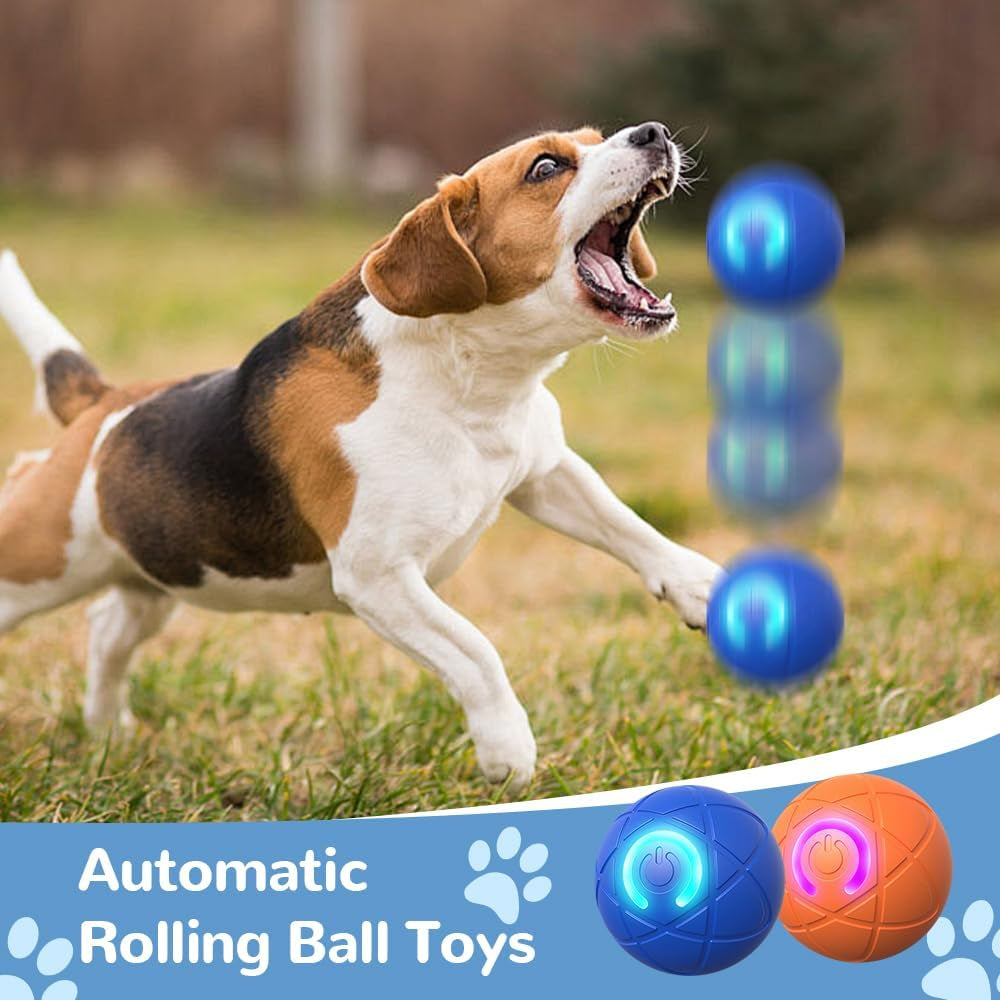 Interactive Ball Toy for Pets, 2026 New Interactive Dog Ball, Upgraded Automatic Dog Ball, Portable Indoor Active Ball Toy for Cats, Fun Small Breed Interactive Ball Toy for Small Dogs (Orange)