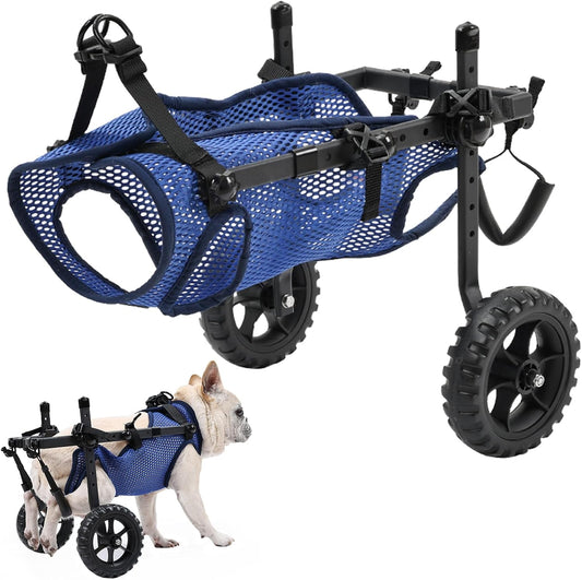 Dog Wheelchair for Back Legs,Adjustable Medium Dogs Wheelchair for Disabled, Injured,Paralyzed,Senior Dogs,Rear Support Doggy Wheelchairs with Leg Brace & Hip Support,Portable Dog Wheels for Back Legs