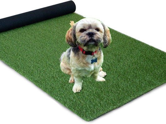 Artificial Grass Turf Lawn Outdoor for Garden Balcony Landscape,Astroturf Rug with Drainage Holes,Realistic and Thick Fake Faux Grass Mat,Synthetic Grass Rug Carpet for Patio,Backyard,4Ftx6Ft