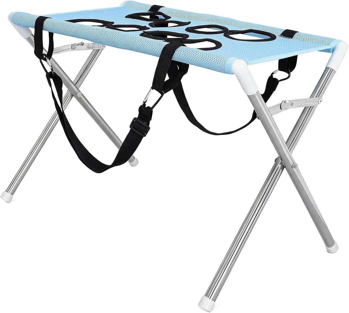 Pet Grooming Hammock with Stand, Foldable Bathing Sling for Small Dogs Cats