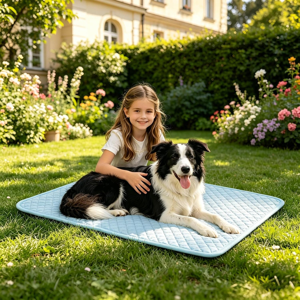 SOMOYA Dog Cooling Mats,Foldable Non-Slip Arc-Chill Cool Pad