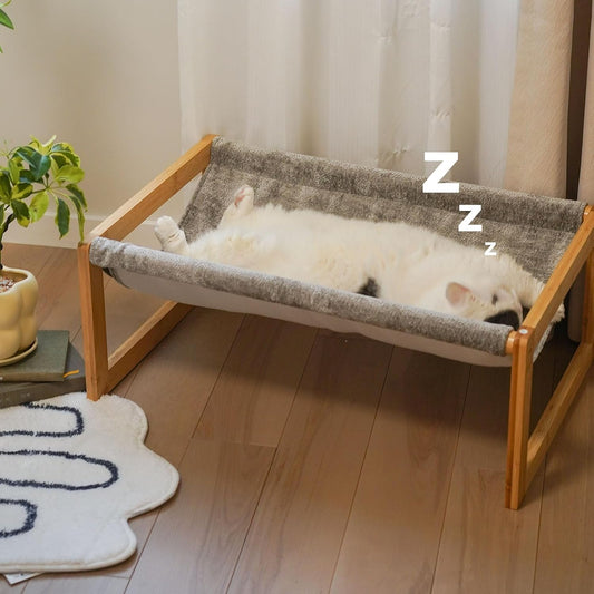 Kiplant Elevated Cat Bed, Large Hammock for Outdoor, 25 X 16.5 Inch Pet Furniture for Kitty, Puppy, Rabbit, Bunny and Small Animals