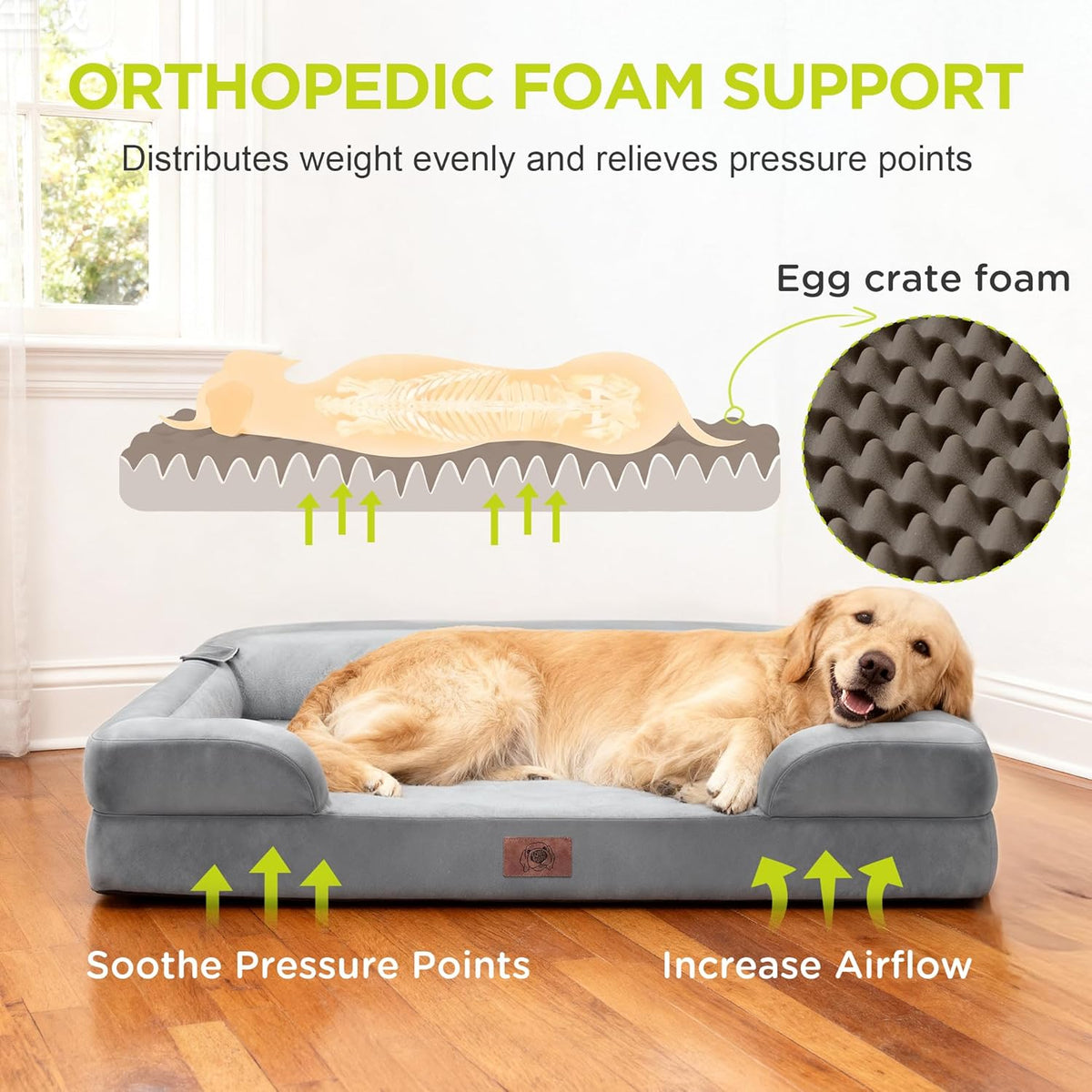 Waterproof Orthopedic Dog Bed for Extra Large Sized Dogs