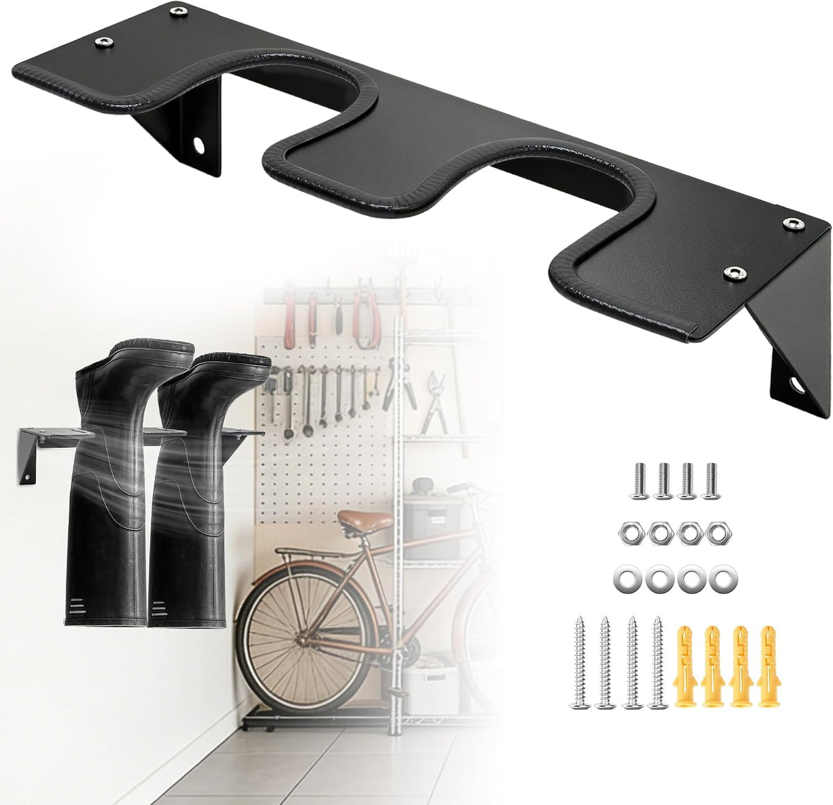 1Pair Wader Hangers Boot Hangers Wall Mounted Boot Rack
