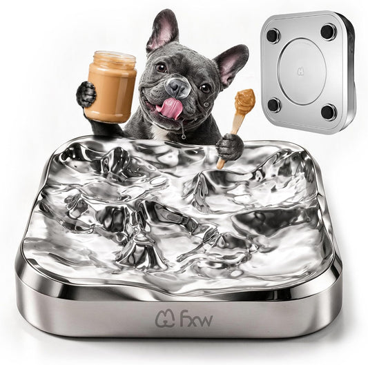 FXW Intoflow Stainless Steel Dog Lick Mat for Licking Enrichment