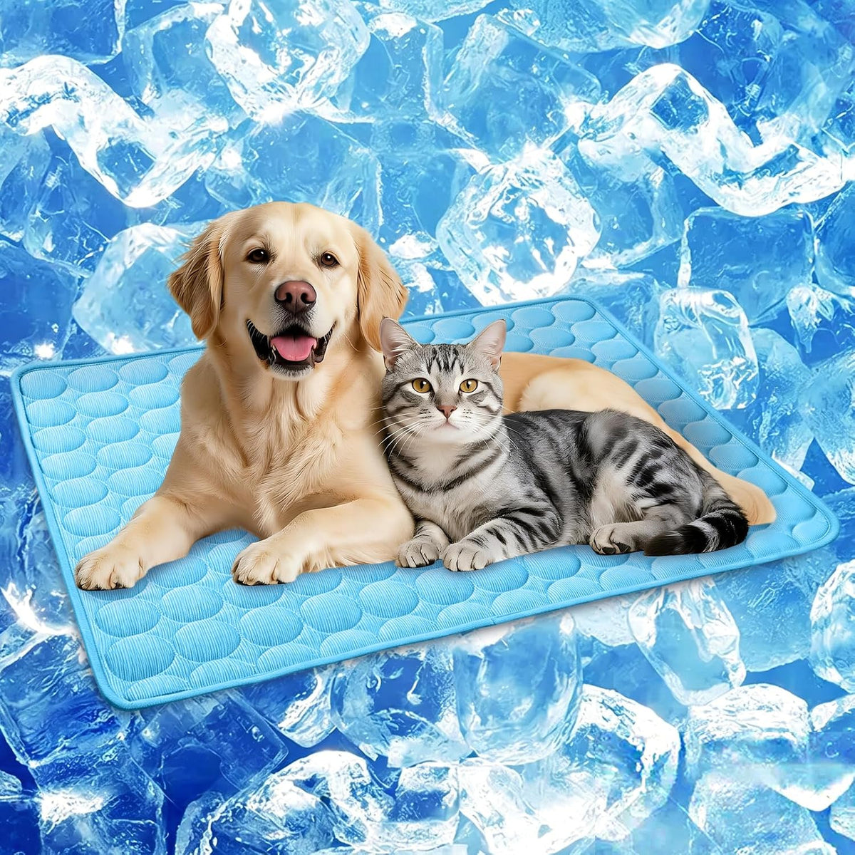 Pet Cooling Mat for Dogs & Cats, Q-Max>0.4 Washable Cooling Pad
