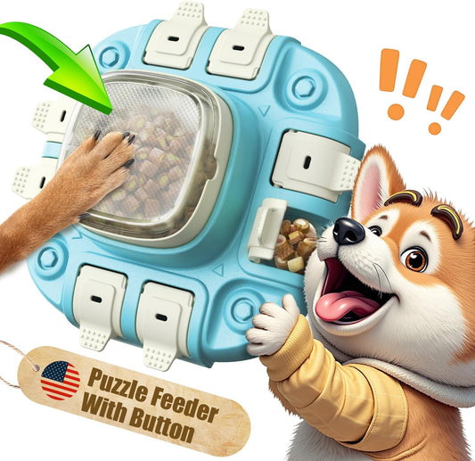 Dog Puzzle Toy - Puzzle Toys for Dogs 2 Levels, Dog Treat Puzzles Toys for IQ Training & Brain Stimulation, Slow Feeder as Gifts for Puppies, Cats, Dogs