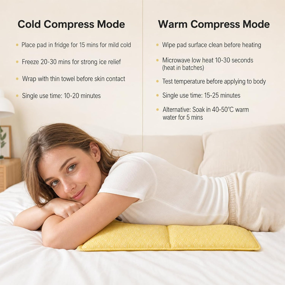 Cooling Gel Pad for Hot Flashes, Night Sweats, Headaches and Muscle Pain, No Refrigeration Needed, Dual-Sided, for Adults, Kids and Pets
