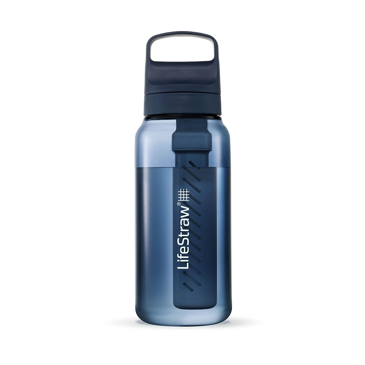 Lifestraw Go Series – Bpa-Free Water Filter Bottle for Travel and Everyday Use Removes Bacteria, Parasites and Microplastics, Improves Taste, 1L Aegean Sea