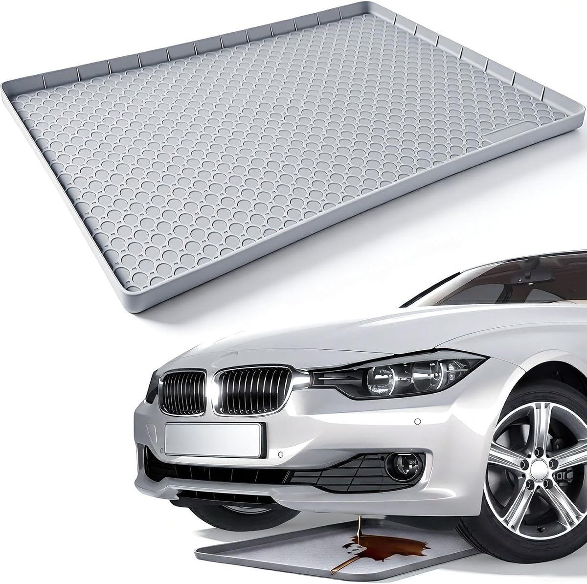 1 Pcs Klyyo Oil Drip Pan for under Car 34" X 22", Classic, Dark Gray