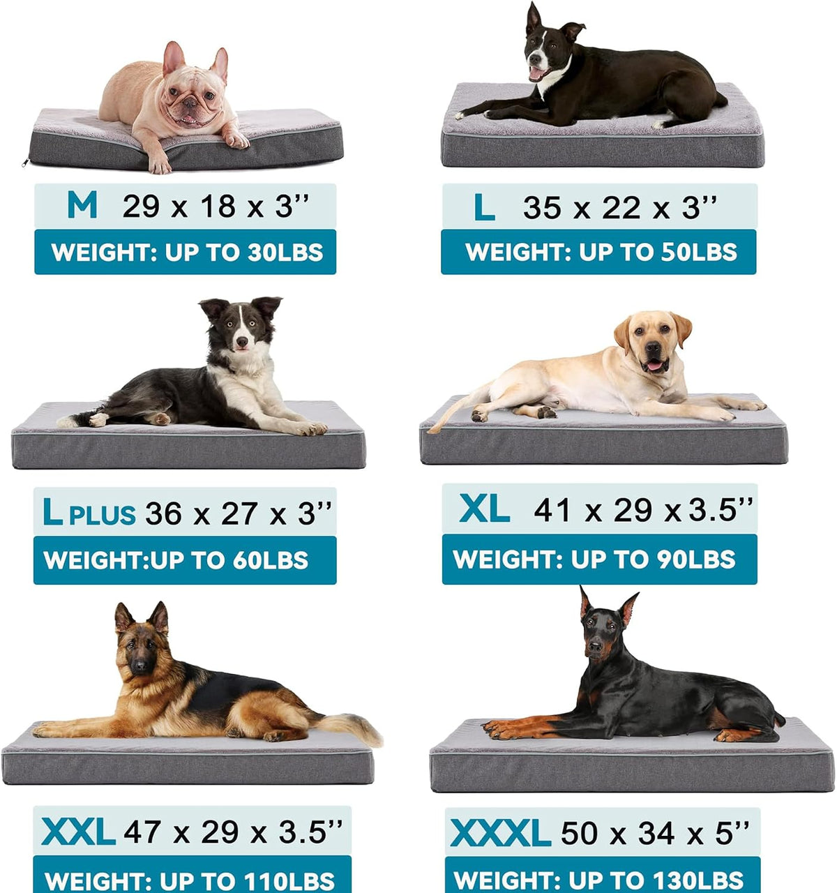 WATANIYA PET Cooling Dog Beds for Large Dogs, 35-Inch Dog Crate Bed