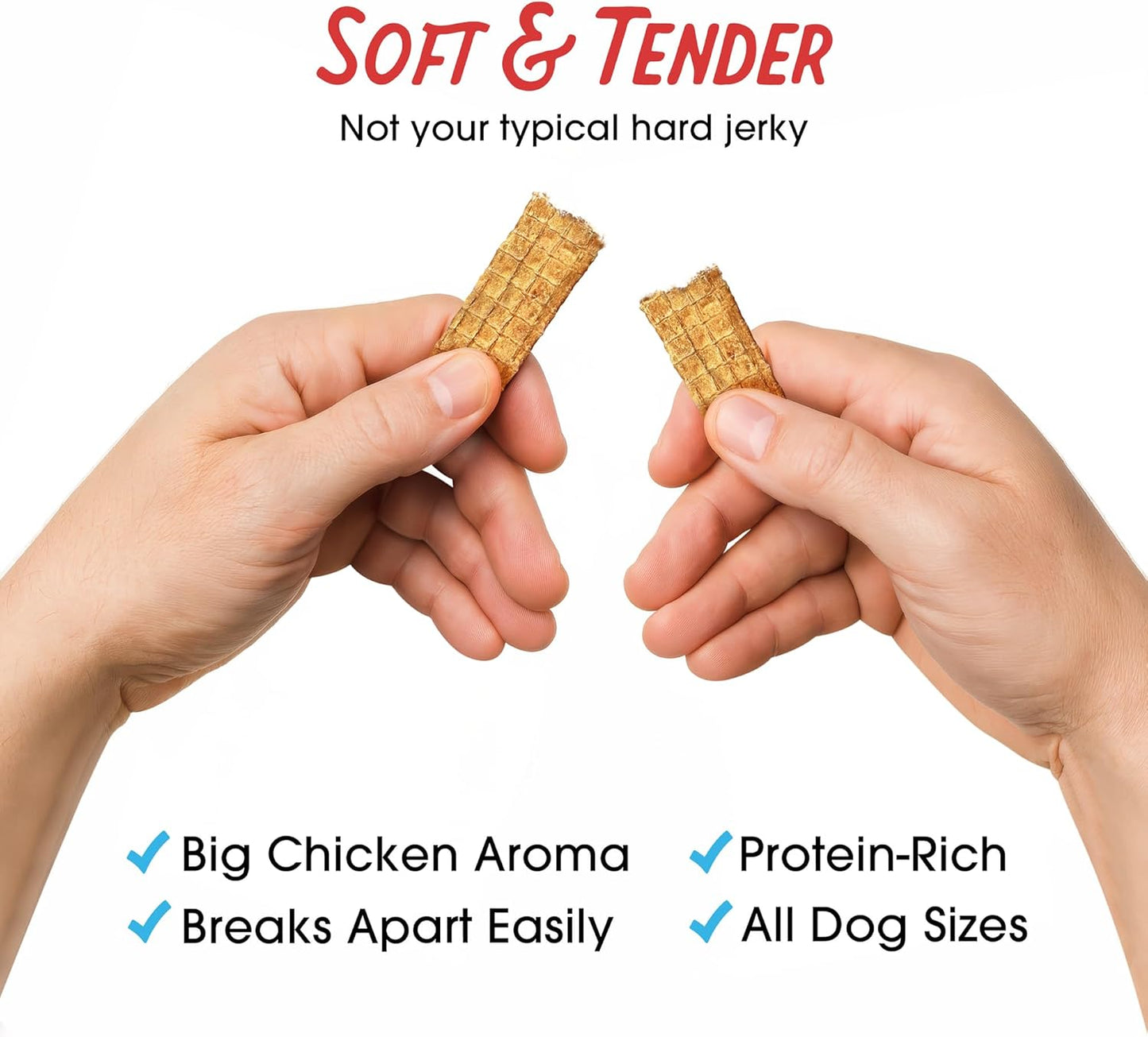 Farmland Traditions Dogs Love Chicken Jerky Dog Treats, Premium Two-Ingredient Dog Jerky with Usa-Raised, Human-Grade Chicken & No Antibiotics Ever, 1 Pound (Pack of 1) Bag