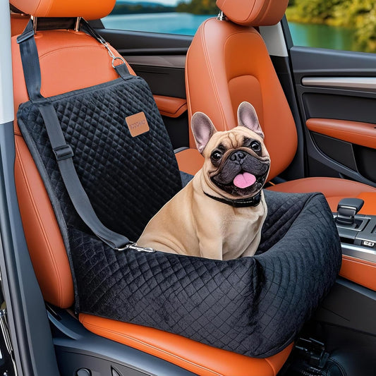 Dog Car Seat Pet Booster Seat Pet Travel Safety Car Seat,The Dog Seat Made of Materials Is Safe and Comfortable, and Can Be Disassembled for Easy Cleaning (Black)