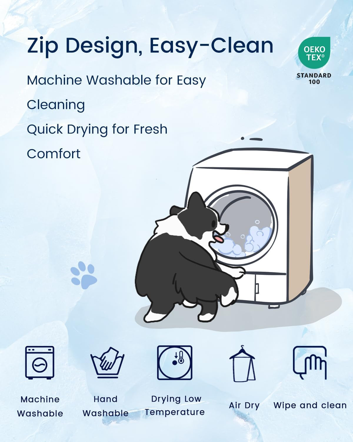 Zonli Cooling Dog Bed, Dog Bed for Small Dogs & Cats, Dog Cooling Bed with Bolsters Waterproof, for Dogs up to 15 Lbs, Pet Bed with Washable Cover, Non-Slip Bottom, without Gel, Mint Green