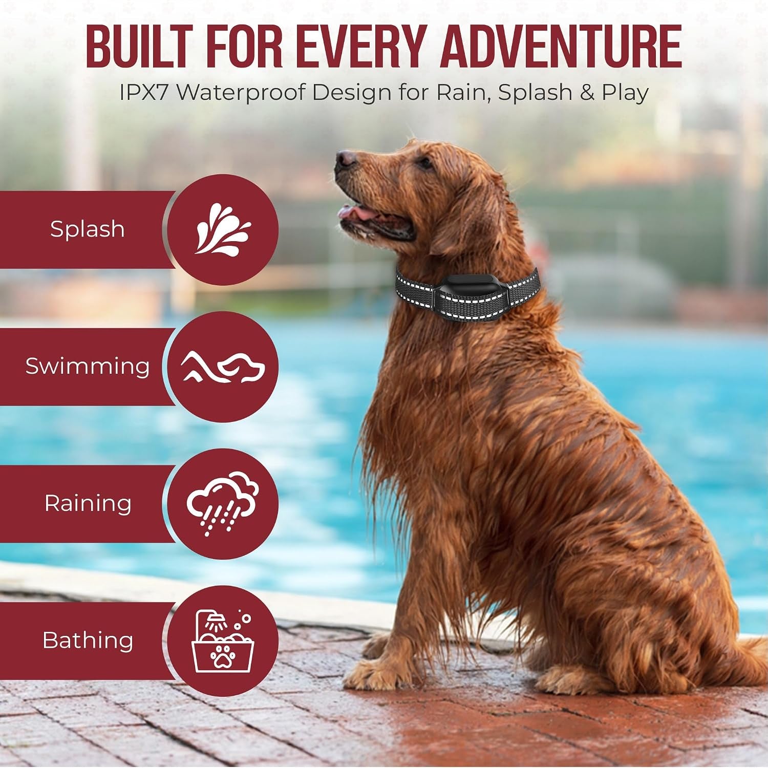 Dog Training Collar with Remote – Beep & Vibration Modes – Adjustable Levels, Waterproof Receiver, Rechargeable Training Collar for Small, Medium & Large Dogs – up to 1000-3300FT of Range