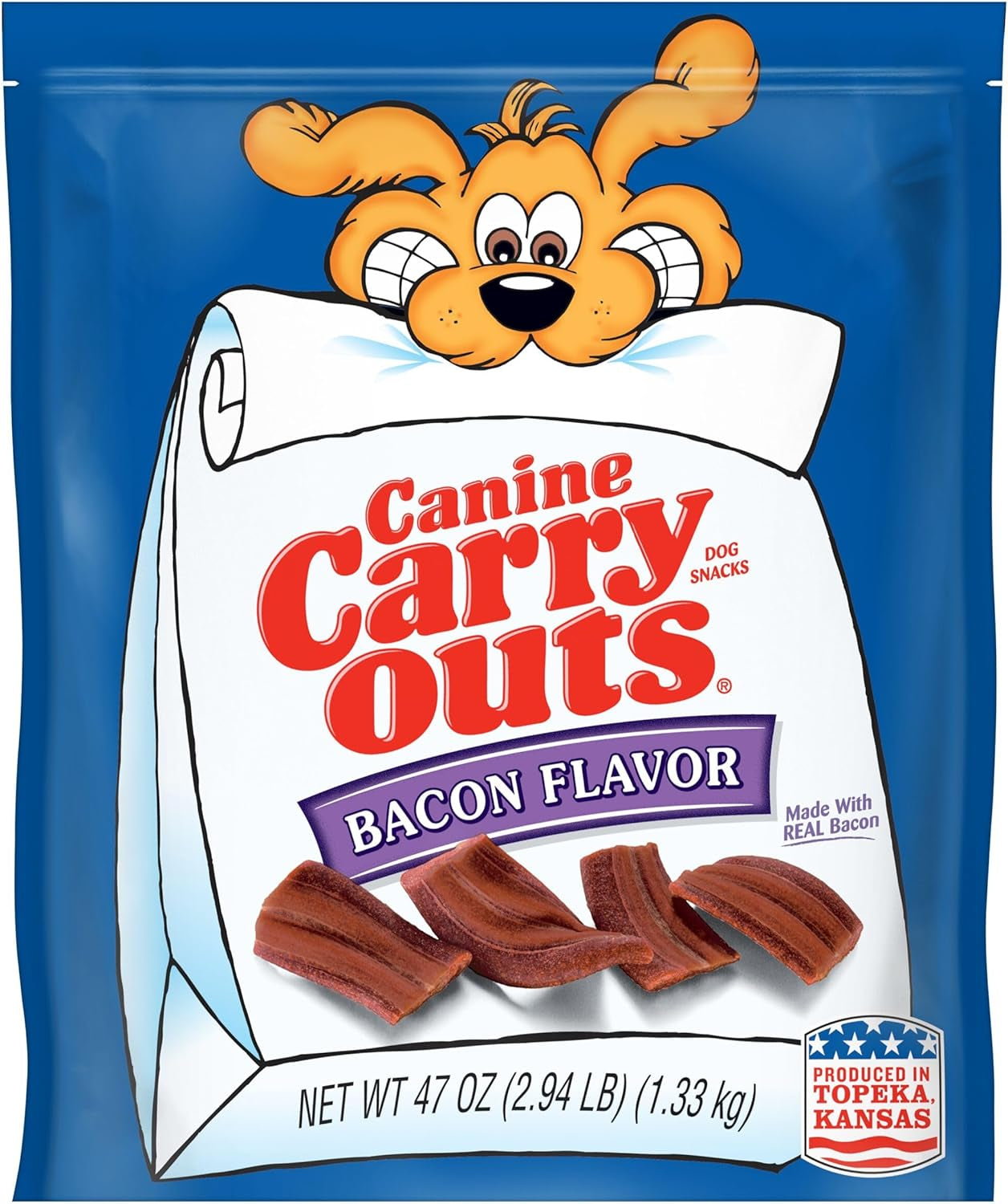 Canine Carry Outs Bacon Flavor Dog Treats, 47Oz Bag