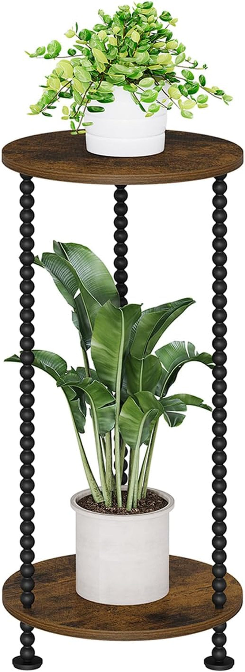 YINMIT 2 Tier Plant Stand Indoor, Small Corner Plant Stand, 23.2" Tall